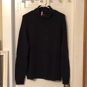 Navy lands end funnel neck sweater